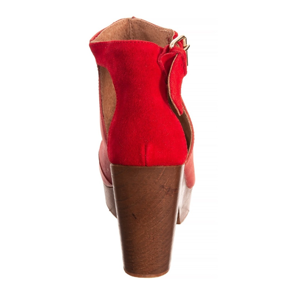 Free People Red Leather Amber Orchard Clogs - Picture 4 of 7